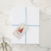 Op maat gemaakte knusse capybara kerst cadeaulabel (Met Touw)