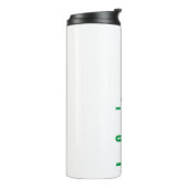 Op maat gemaakte koffiescript Kelly Green Reistumb Thermosbeker (Gedraaid links)