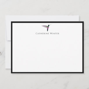 Op maat gemaakte kolibriebriefkaart notitiekaartje