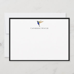 Op maat gemaakte kolibriebriefkaart notitiekaartje