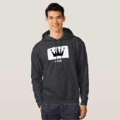 Op maat gemaakte koningstekst kroon afbeelding hoo hoodie (Voorkant volledig)