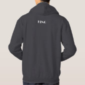 Op maat gemaakte koningstekst kroon afbeelding hoo hoodie (Achterkant)
