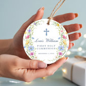 Op maat gemaakte kruisdoopornamenten cadeau keramisch ornament