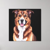 Op maat gemaakte kussen met huisdierportret – Wate Canvas Afdruk (Voorkant)