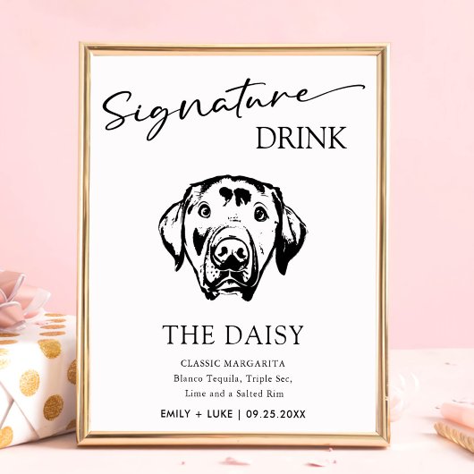 Op maat gemaakte Labrador-hond trouw Signature-dra Poster