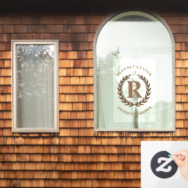 Op maat gemaakte lauwerkrans namaak goud blad raamsticker