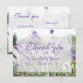 Op maat gemaakte lavendel bohemien bedankkaartjes briefkaart (Voorkant / Achterkant)