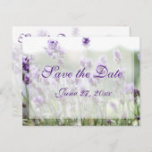 Op maat gemaakte lavendel bohemien save the date a aankondigingskaart (Voorkant / Achterkant)