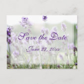 Op maat gemaakte lavendel bohemien save the date a aankondigingskaart (Voorkant)