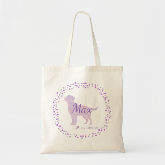 Op maat gemaakte lavendel labrador retriever tas c (Voorkant)