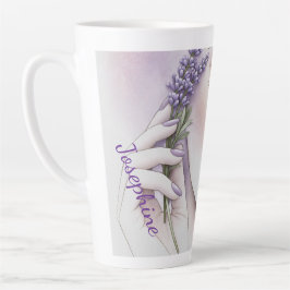 Op maat gemaakte lavendel paarse vrouw Elegante sc Latte Mok