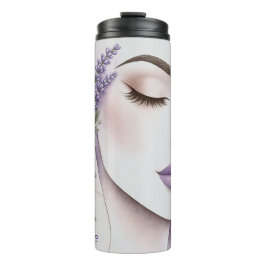 Op maat gemaakte lavendel paarse vrouw elegante sc thermosbeker