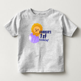 Op maat gemaakte leeuw-thema verjaardags-t-shirt kinder shirts