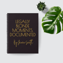 Op maat gemaakte Legally Blonde dagboek cadeau voo