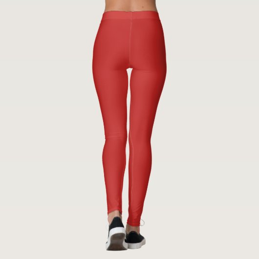 Op maat gemaakte leggings ROOD MET MONOGRAM (Achterkant)