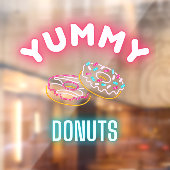 Op maat gemaakte Lekkere Strooidonuts Nabootsende  Raamsticker (Vel 2)