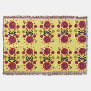 Op maat gemaakte Lente Vlinder Bloemengeschenk Deken