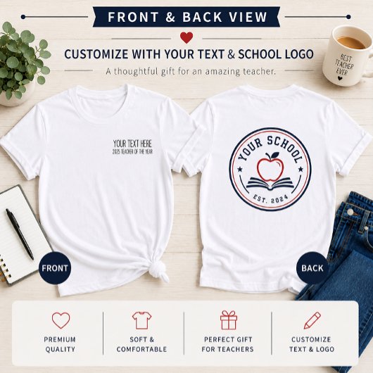 Op maat gemaakte Leraar van het Jaar T-shirt