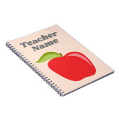 Op maat gemaakte leraarappel met moderne Apple Notitieboek (Rechterzijde)