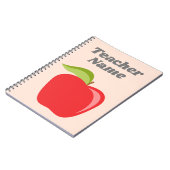 Op maat gemaakte leraarappel met moderne Apple Notitieboek (Linkerzijde)