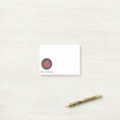 Op maat gemaakte leraarappel met trendy chevronpat post-it® notes (Op bureau)