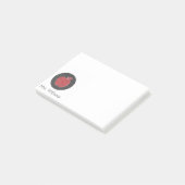 Op maat gemaakte leraarappel met trendy chevronpat post-it® notes (Schuin)