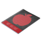 Op maat gemaakte lerarappel met trendy chevronpatr notitieboek (Linkerzijde)