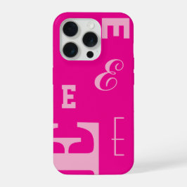 Op maat gemaakte letter, kleuraccent monogram, het iPhone 15 pro case