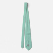 Op maat gemaakte letter M Licht turquoise kleur El Stropdas (Achterkant)