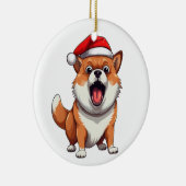 Op maat gemaakte leuke Shiba Inu hond Keramisch Ornament (Rechts)