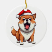 Op maat gemaakte leuke Shiba Inu hond Keramisch Ornament (Voorkant)