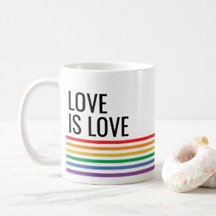 Op maat gemaakte LGBT-regenboogstrepen Gay Pride Koffiemok