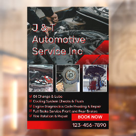 Op maat gemaakte lijst met autogarage-dienst met l raamsticker