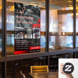 Op maat gemaakte lijst met autogarage-dienst met l raamsticker