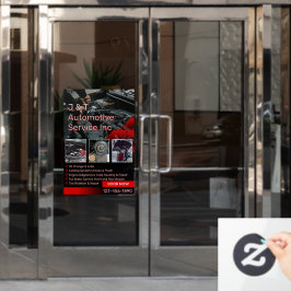 Op maat gemaakte lijst met garageonderhoudsservice raamsticker