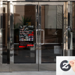 Op maat gemaakte lijst met garageonderhoudsservice raamsticker