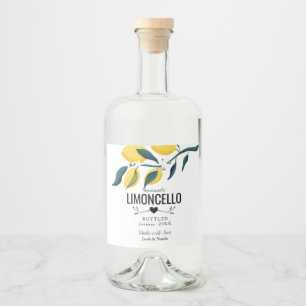 op maat gemaakte limoncello huwelijksgeschenk dran likeurfles etiket