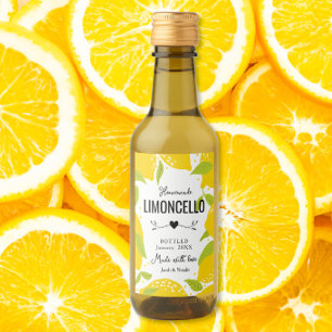 op maat gemaakte limoncello huwelijksgeschenk like wijn etiket
