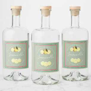 Op Maat Gemaakte Limoncello Italiaanse Driekleurig Likeurfles Etiket