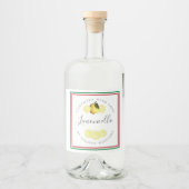 Op maat gemaakte Limoncello Italiaanse driekleurig Likeurfles Etiket (Voorkant)