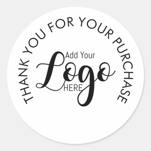Op maat gemaakte logo-back-thank you-stickers ronde sticker (Voorkant)