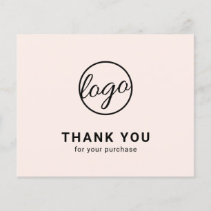 Op maat gemaakte logo Blush Roze Budget Bedanktkaa
