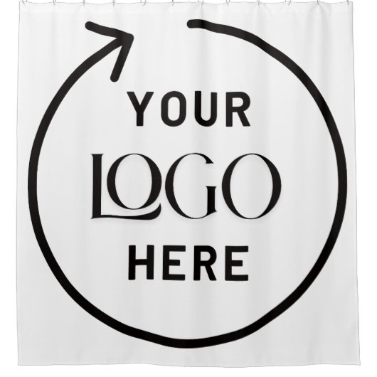 Op maat gemaakte logo douchegordijn (Voorkant)
