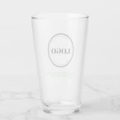 Op maat gemaakte logo en tekst bierglazen glas (Achterkant)