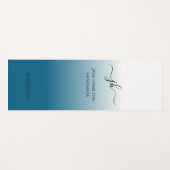 Op maat gemaakte logo promotionele zakelijke teal yogamat (Voorkant (horizontaal))