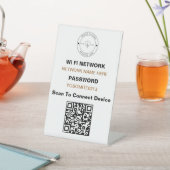 Op maat gemaakte Logo QR-code WiFi Details Reclamebord Met Voetstuk (Insitu)