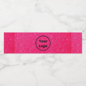 Op maat gemaakte logo roze ruwe oppervlak print waterfles etiket (Enkel label)