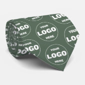 Op maat gemaakte logo sagegroene stropdas - profes (Opgerold)
