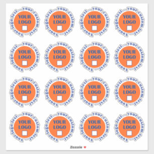 Op maat gemaakte logo stickers 16 per vel