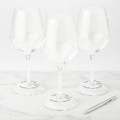 Op maat gemaakte logo tekst wijn glas labels sjabl (Set)